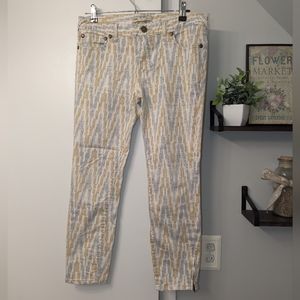 Free People Aztec Pattern Cropped Pants